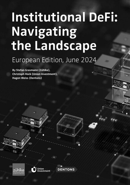 Cover of the whitepaper 'Institutional DeFi: Navigating the Landscape'