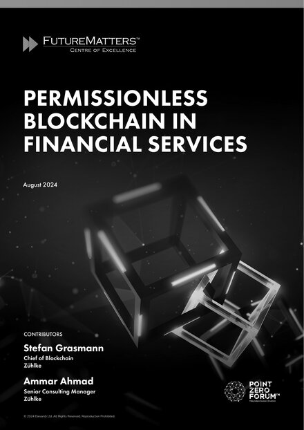 Cover of the whitepaper 'Permissionless Blockchain in Financial Services'
